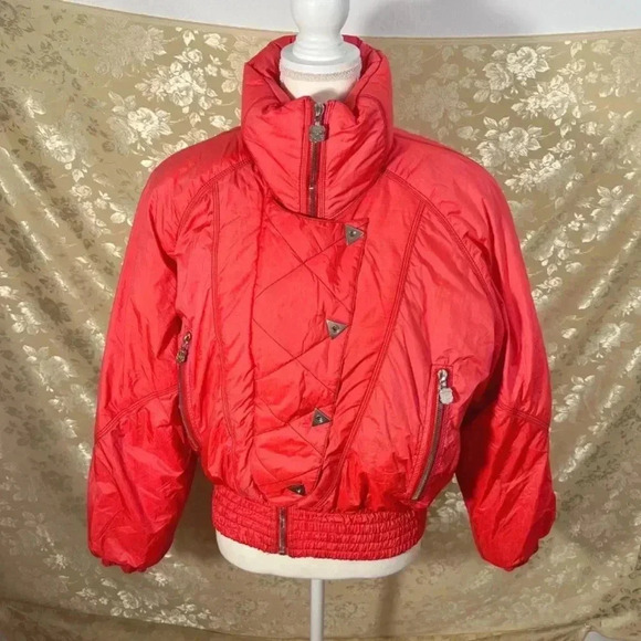 Vintage Kaelin Bright Orange Ski Jacket Size 8 - Picture 1 of 15